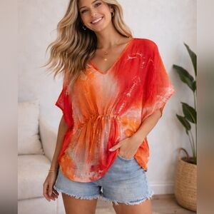 JANIE BESNER 100% SILK TOP SIZE SMALL/MEDIUM